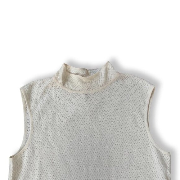 Escada rhombus fabric cream top size 44 - Picture 2 of 5